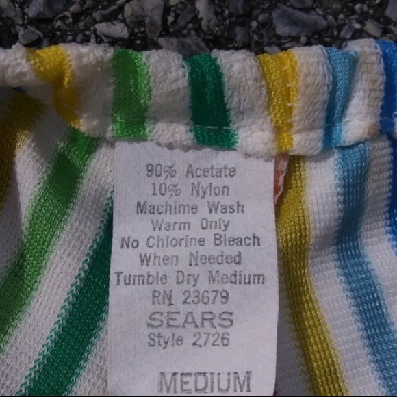 Vintage 60s / 70s Sears Rainbow Dress - Picture 4 of 4